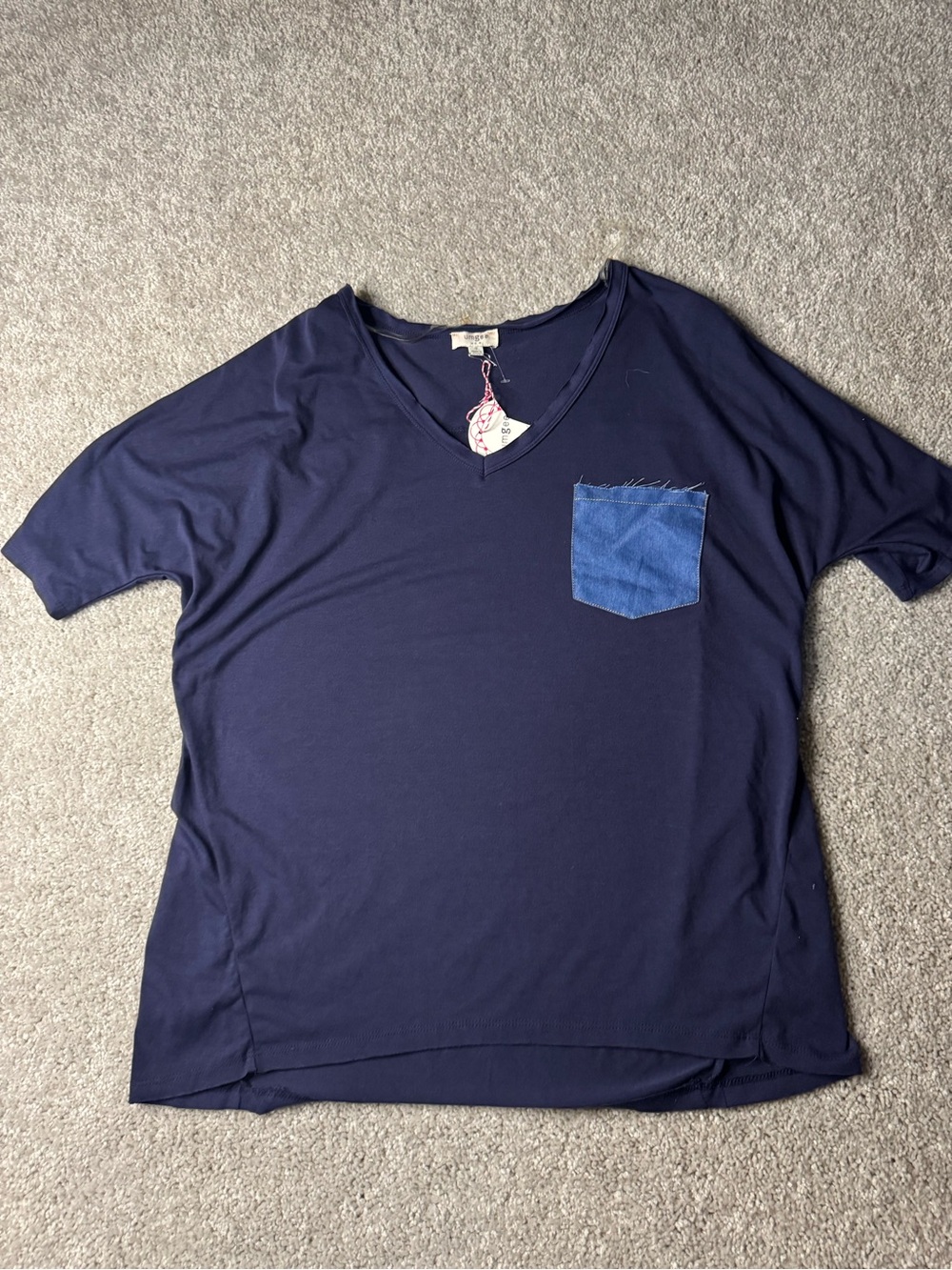 Umgee Navy Tee with Blue Chest Pocket